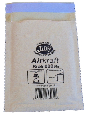 Jiffy Size JL000 (A) Envelopes - 90x145mm